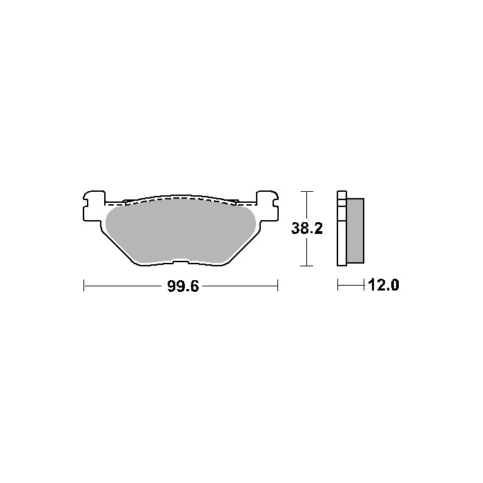 SBS brake pads KH319 STREET CERAMIC color black fits: YAMAHA XP500 / 530, T-MAX rear