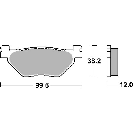 SBS stabdžių kaladėlės KH319 STREET CERAMIC spalva juoda tinka: YAMAHA XP500 / 530, T-MAX galas