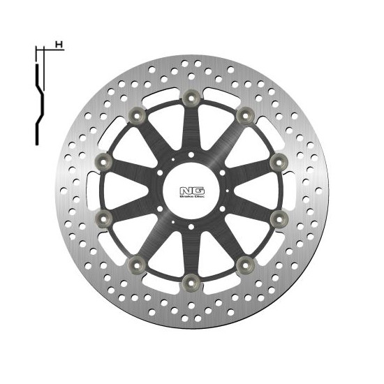 NG brake disc front HONDA XL 1000V 99-13, CB 1100EX / ABS 14-18 (296X62X5mm) (6X6,5mm) floating (ALUMINUM CENTER)