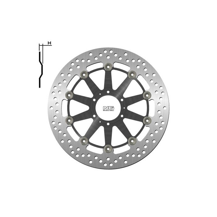 NG brake disc front HONDA XL 1000V 99-13, CB 1100EX / ABS 14-18 (296X62X5mm) (6X6,5mm) floating (ALUMINUM CENTER)