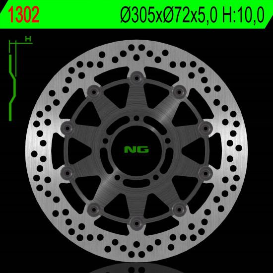 NG brake disc front DUCATI HYPERMOTARD 796 / 1100 '07-'12