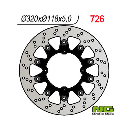 NG brake disc front HONDA XR 250 / 400 / 650 (SUPERMOTO)(320x118x5mm)(4x6,5mm)