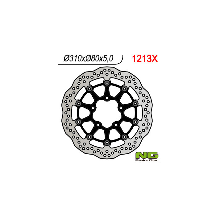 NG brake disc front KAWASAKI ZX6R 636 13-16, Z800 12-16, ZX10R 08-15, Z1000 15-16, ZZR1400 06-16, GTR1400 07-16, ZX14 07-