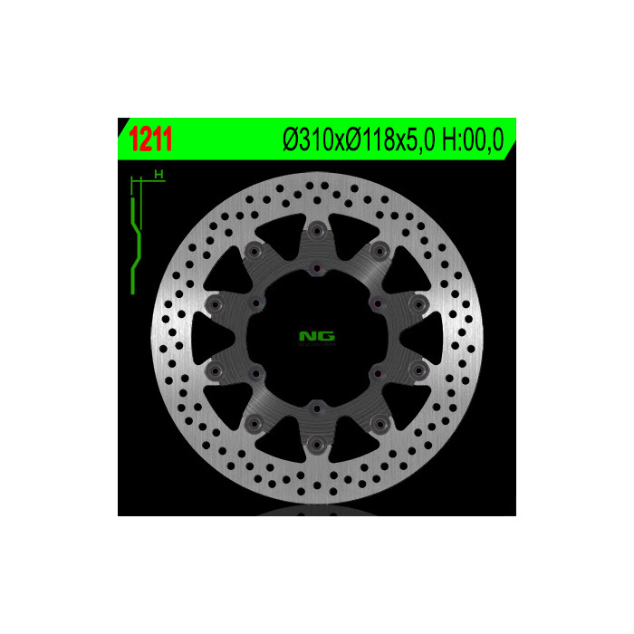 NG brake disc front SUZUKI DRZ 400 SM '05-'10 floating 310 MM (310X118X5) floating