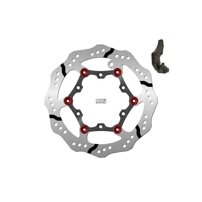 NG brake disc front GAS GAS EC 125 / 200 / 250 / 300 '99-15 (270X108X3mm) (6X6,5mm) WAVE floating with adapter