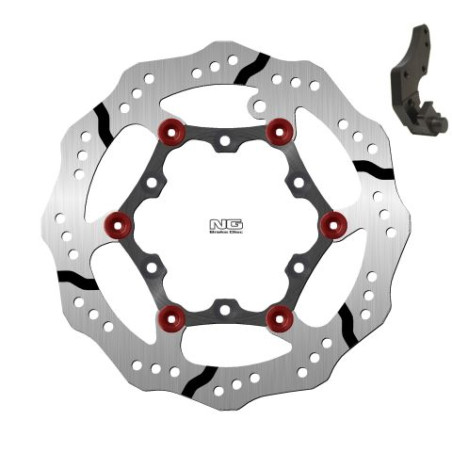 NG brake disc front GAS GAS EC 125 / 200 / 250 / 300 '99-15 (270X108X3mm) (6X6,5mm) WAVE floating with adapter
