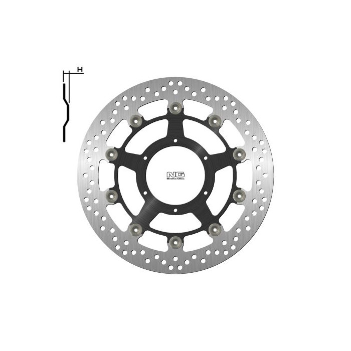 NG brake disc front HONDA CBR1000RR '08-09 (31X94X5mm) (6X6,5mm) floating (ALUMINUM CENTER)