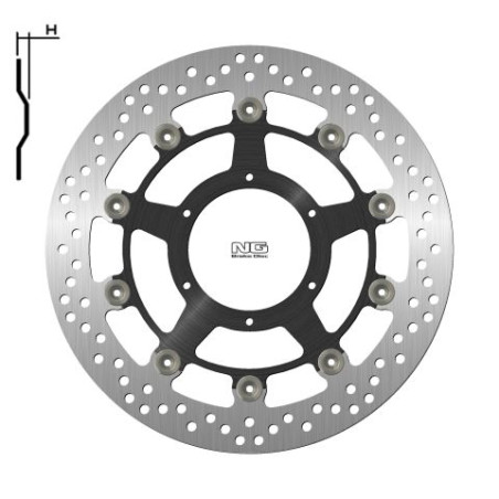 NG stabdžių diskas priekis HONDA CBR1000RR '08-09 (31X94X5mm) (6X6,5mm) plaukiojantis (ALUMINUM CENTER)