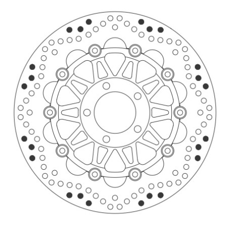 SBS brake disc front (floating) SUZUKI GSF 250 / 400 / 1200, GS / GSX (310X64X5)