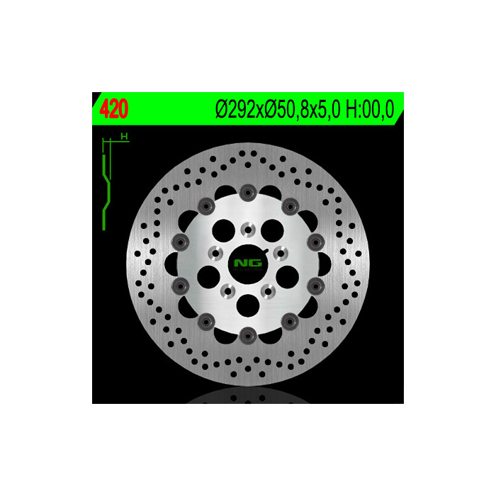 NG brake disc front HARLEY DAVIDSON 883 / 1200 / 1340 / 1450 (floating) (292X50.8X5) (5X8.5mm)