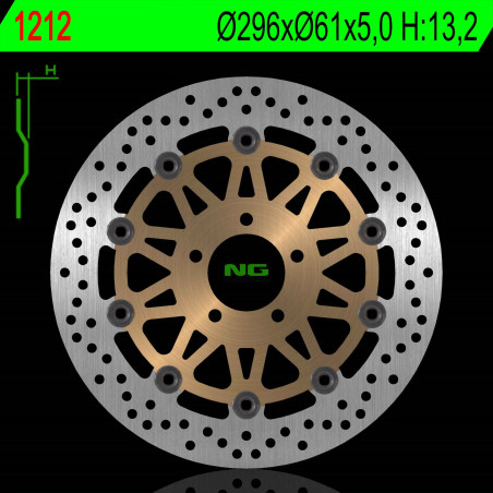 NG stabdžių diskas priekis KAWASAKI ZX9R '98-'99 (269X61X5mm) (5X10,5mm)