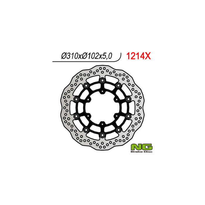 NG brake disc front SUZUKI GSXR 600 '08-'18, GSXR 750 '08-'18, GSXR 1000 '09-'16, GSX 750Z '08-'14 (310X102X5) WAVE braided