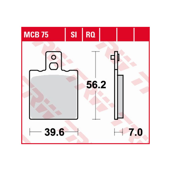 TRW LUCAS brake pads KH47 ORGANIC APRILIA AF-1 / ET 50 87-90, AF-1 125 88-92, RS 250 95-02, YAMAHA SZR 660 95-98, rear