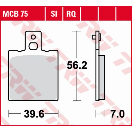 TRW LUCAS brake pads KH47 ORGANIC APRILIA AF-1 / ET 50 87-90, AF-1 125 88-92, RS 250 95-02, YAMAHA SZR 660 95-98, rear