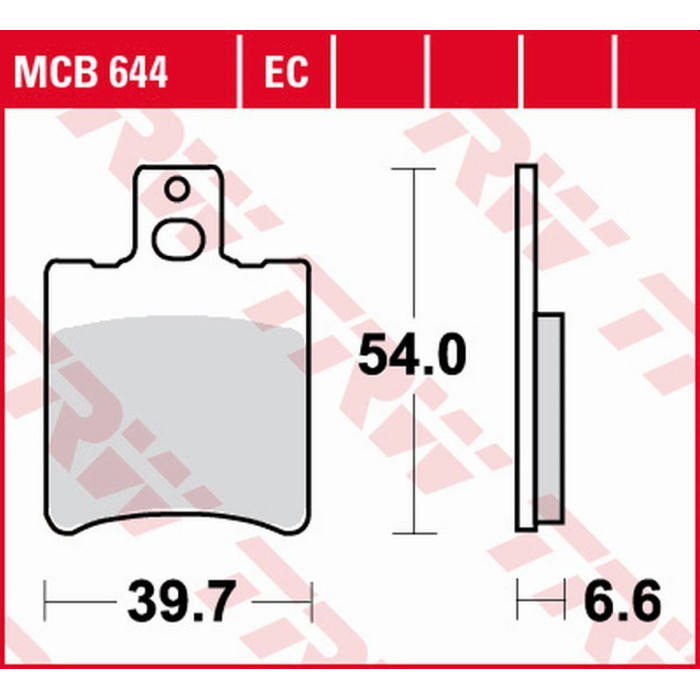 TRW LUCAS ZF brake pads KH193 ORGANIC APRILIA RS 50 '95-'98, SR 50 '93-'04, YAMAHA YA / YM 50 '95-'98, YQ 50 AEROX '96-'