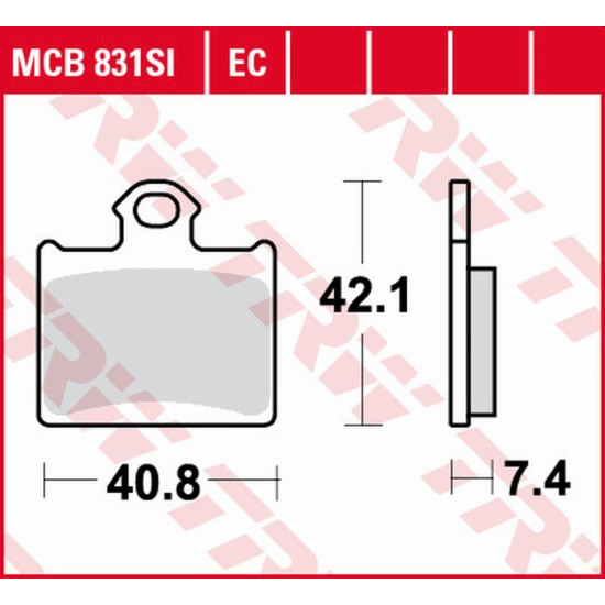 TRW LUCAS ZF brake pads KH602 ECO ORGANIC HUSQVARNA CR 65 '12-, TC 85 '14-, KTM SX 85 '11-, FREERIDE 250 / 350 '12-'15 g