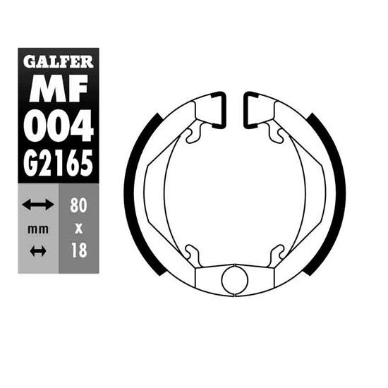 GALFER drum brake pads front / rear HONDA PX 50 '84-'89, PEUGEOT 103 / 104 / 105 '80-, PUCH X10 / X20 50 '86-,