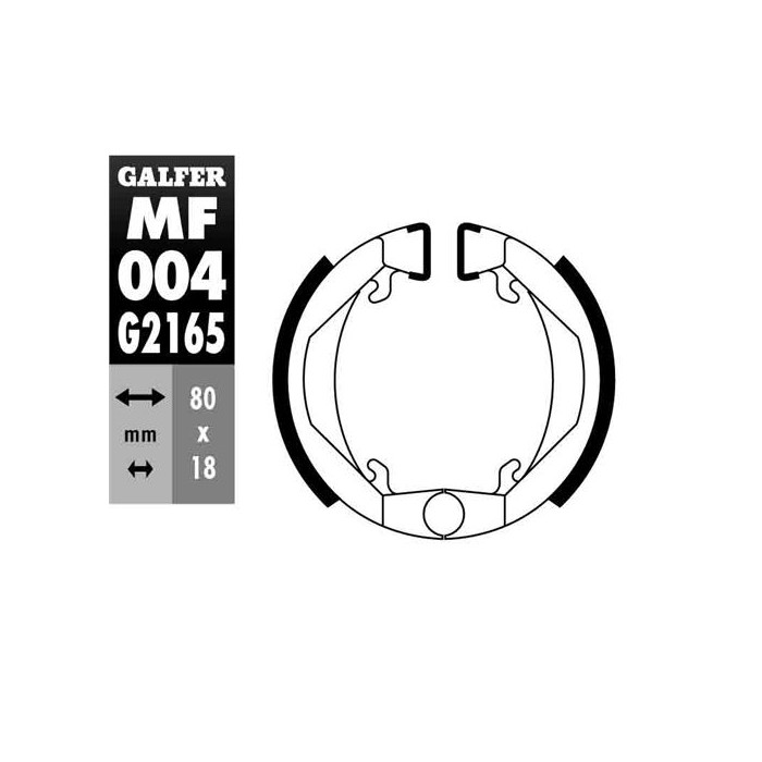 GALFER drum brake pads front / rear HONDA PX 50 '84-'89, PEUGEOT 103 / 104 / 105 '80-, PUCH X10 / X20 50 '86-,