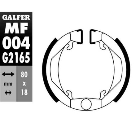 GALFER drum brake pads front / rear HONDA PX 50 '84-'89, PEUGEOT 103 / 104 / 105 '80-, PUCH X10 / X20 50 '86-,