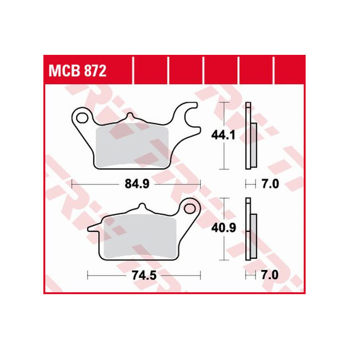 TRW LUCAS brake pads KH691 SINTER OFFROAD HONDA C 125 SUPER CUB 19-, AFS 110 WAVE 12-19, KAWASAKI Z 125 PRO 17-19, front