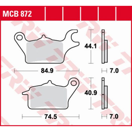 TRW LUCAS stabdžių kaladėlės KH691 SINTER OFFROAD HONDA C 125 SUPER CUB 19-, AFS 110 WAVE 12-19, KAWASAKI Z 125 PRO 17-19, priek