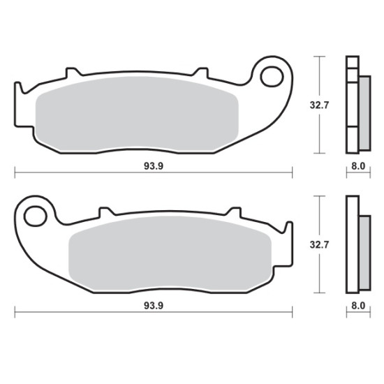 SBS brake pads KSTREET CERAMIC color black fits FANTIC CABALLERO REGOLARITA / MOTARD 125 / 200 '10- front