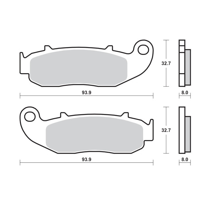 SBS brake pads KSTREET CERAMIC color black fits FANTIC CABALLERO REGOLARITA / MOTARD 125 / 200 '10- front