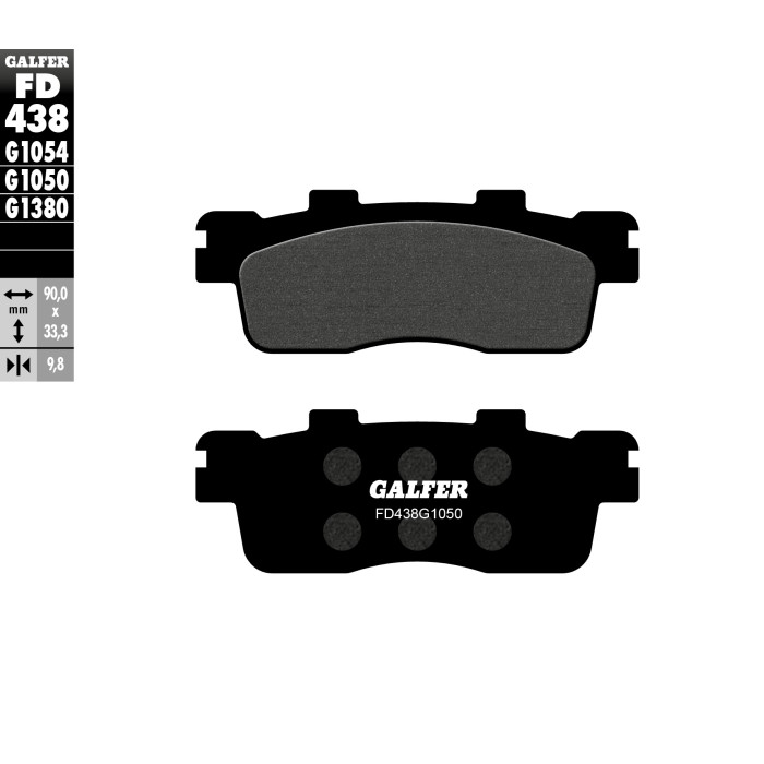 GALFER brake pads KH498 SEMI-METALLIC for KYMCO scooters rear