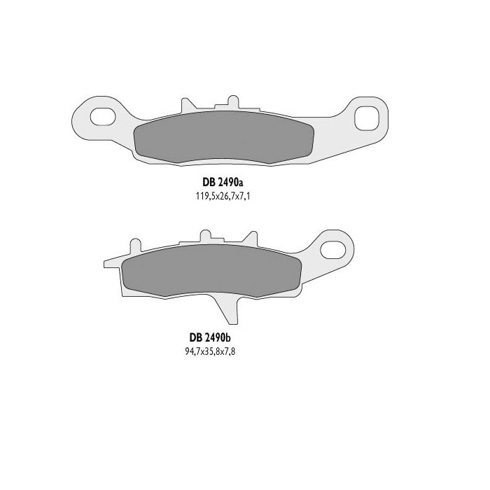 DELTA BRAKING brake pads KH342 KVF left front - replaced DB2490MX-D and DB2490QD-D