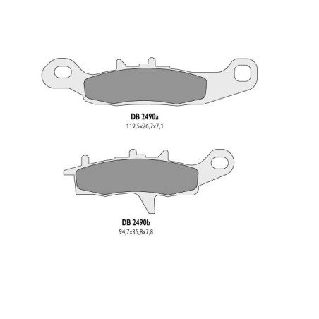 DELTA BRAKING brake pads KH342 KVF left front - replaced DB2490MX-D and DB2490QD-D
