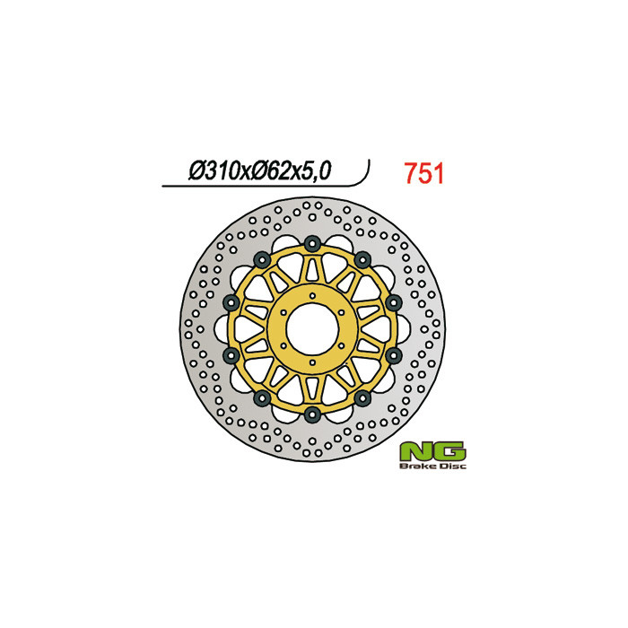 NG brake disc front HONDA CBR 900 98-99 (310x62x5) (6X6,5mm) floating