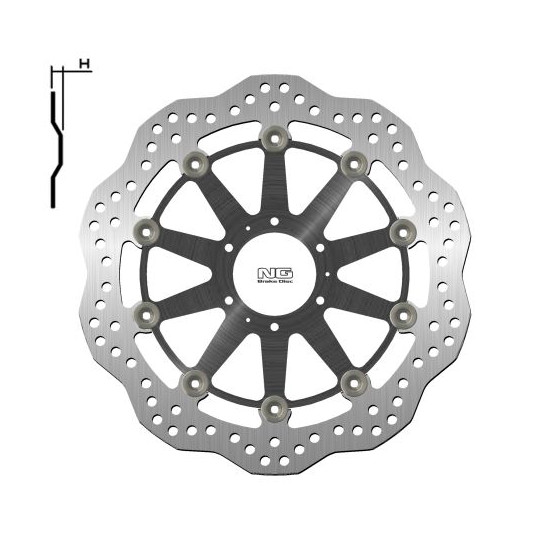 NG brake disc front HONDA XL 1000V 99-13, VFR CROSSRUNNER 800 '11-14 (296X62X5mm) (6X6,5mm) WAVE floating (ALUMINUM