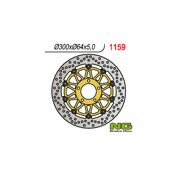NG brake disc front SUZUKI GSX 750 '97-'03, VZ 800 MARAUDER '96-'08 (300X64X5)