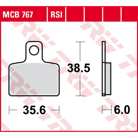 TRW LUCAS ZF brake pads KH351 ORGANIC GAS GAS TXT 125 / 200 / 250 / 280 / 300 '04-'11, SHERCO TRIALS 125 / 250 / 290 / 3