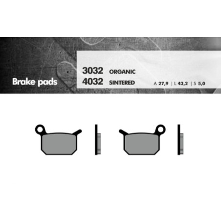BRENTA brake pads KH325 Metalic sinter (gold color) (KTM SX 50 / 65) (FT 4032)