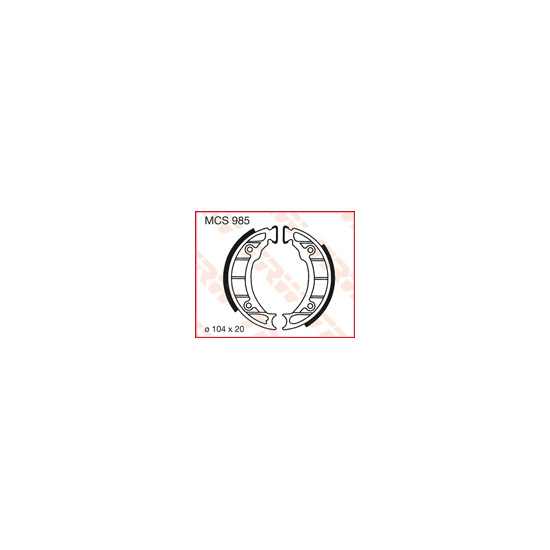 TRW LUCAS drum brake pads (104X20mm) (806)