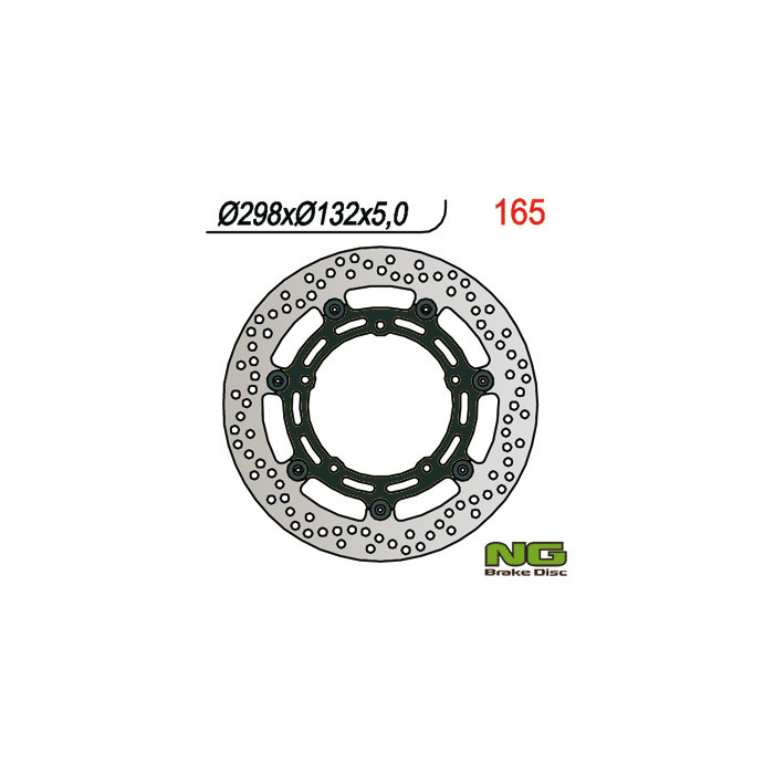NG brake disc front YAMAHA FZ6 / R6 / MT03 / MT07 / MT09 / XJ6 (NG165V) (298x132x5)(5X8.5mm)