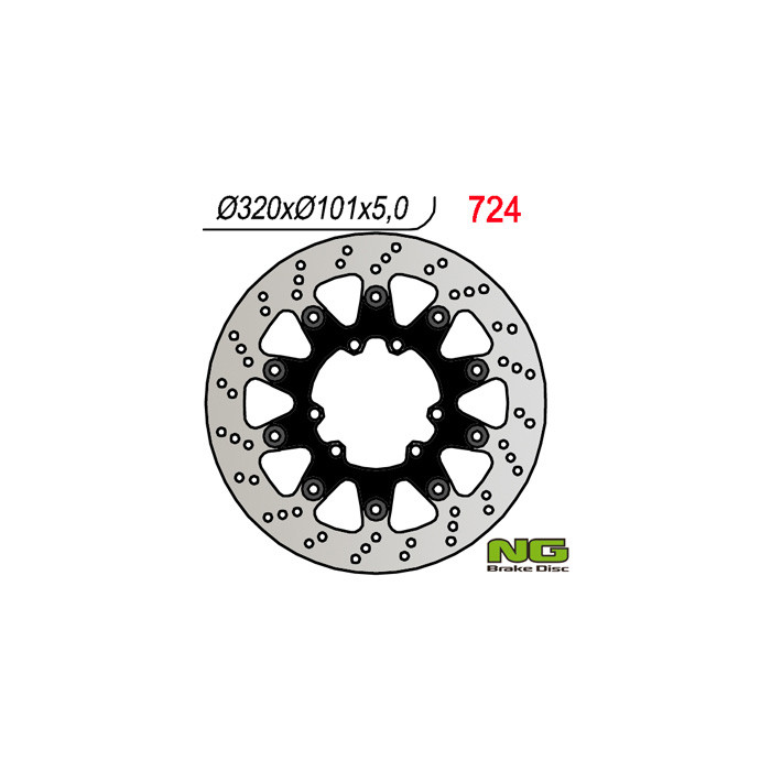 NG brake disc front HONDA CR / CRF 320 MM floating (320x5)