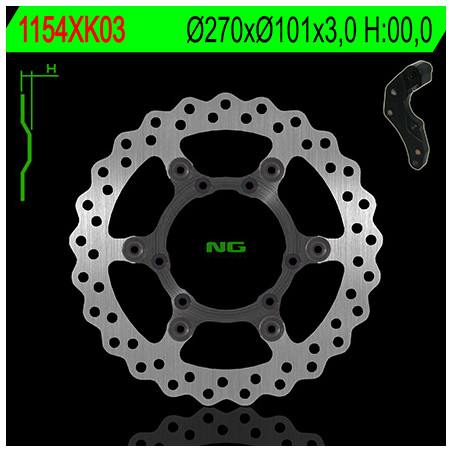 NG front brake disc with adapter OVERSIZE (270X101X3) HONDA CRF 250 / 450R '04-14', CRF 450X '04-'16