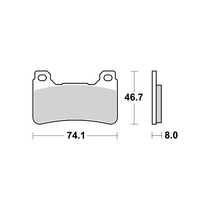 SBS brake pads KH390 RACING DUAL SINTER gold color left front HONDA CBR 600RR,CBR 1000RR, VFR 800F, VFR 800, CB