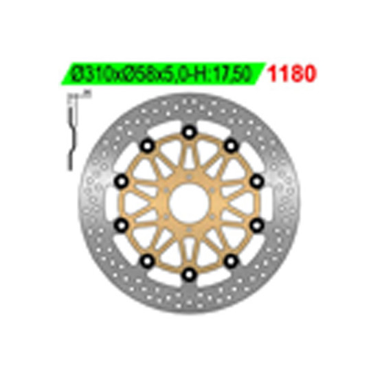 NG brake disc front HONDA CB 1000 BIG ONE '93-96, VFR 750 R '88-91 (310X58X5mm) (6X6,5mm) floating