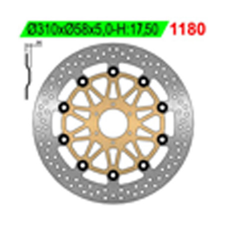 NG brake disc front HONDA CB 1000 BIG ONE '93-96, VFR 750 R '88-91 (310X58X5mm) (6X6,5mm) floating