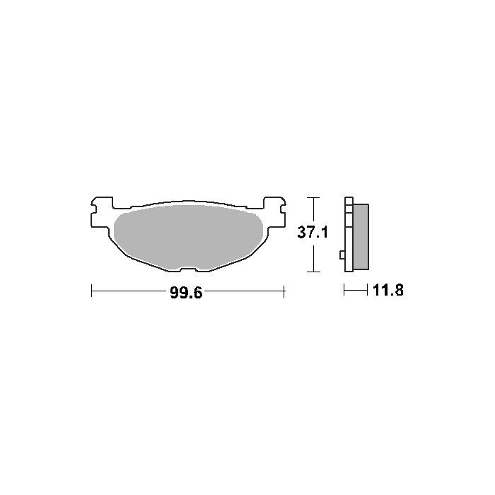 SBS brake pads KH408 STREET CERAMIC color black fits: YAMAHA YP400, XP500 T-MAX rear