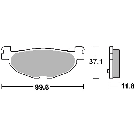 SBS brake pads KH408 STREET CERAMIC color black fits: YAMAHA YP400, XP500 T-MAX rear