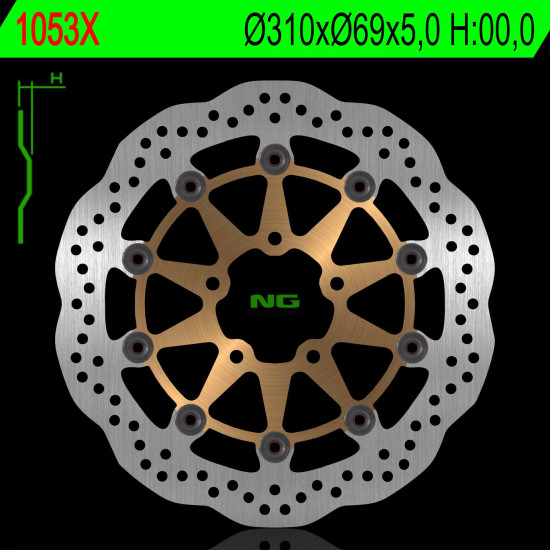 NG brake disc front SUZUKI DL 650 04-07, SV650 '03-'08, DL 1000 02-11, SV 1000 03-08 (310X69X5) (5X10,5mm) WAVE