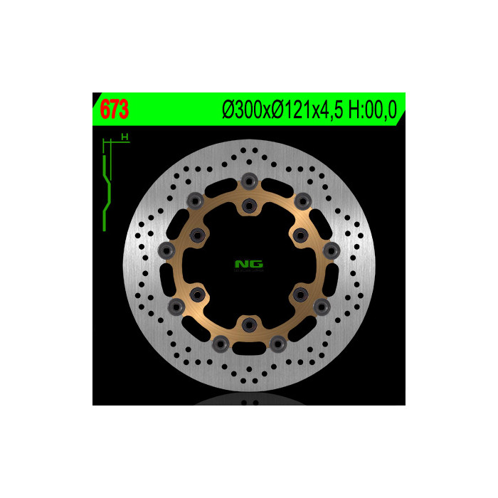 NG brake disc front SUZUKI DR 650 '91-'95, DR 800 '89-'96, XF 650 FREEWIND '97-'02, M 800 INTRVDRE '08-'15 (300X121X4,5)
