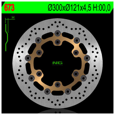 NG brake disc front SUZUKI DR 650 '91-'95, DR 800 '89-'96, XF 650 FREEWIND '97-'02, M 800 INTRVDRE '08-'15 (300X121X4,5)