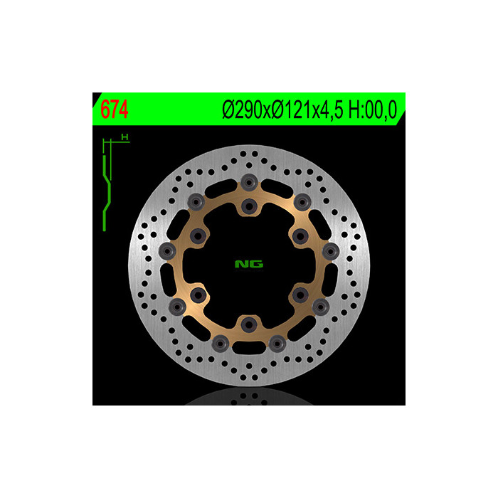 NG brake disc front SUZUKI DR 650SE '96-10 (290X121X4,5) (6X10,5mm) floating