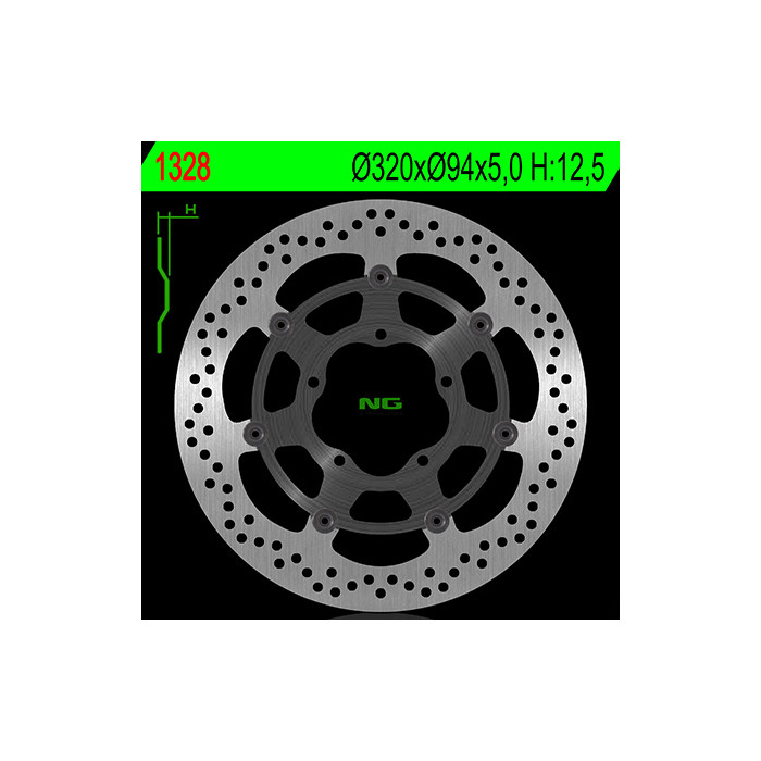 NG brake disc front HONDA VFR 1200F / DCT '10-'17 (320X94X5,0) (5X6,5mm) (WITHOUT ABS)