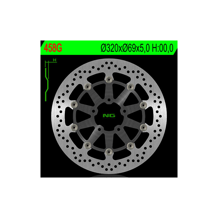 NG brake disc front SUZUKI GSXR600 / 750 '97-'03, GSXR1000 '00-'04, TL1000, GSXR1300 HAYABUSA '99-07, GSX 1400 02-07 (320